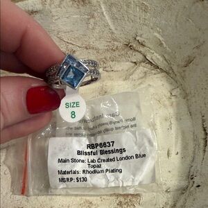 Blissful Blessings Silver and Blue Topaz Ring